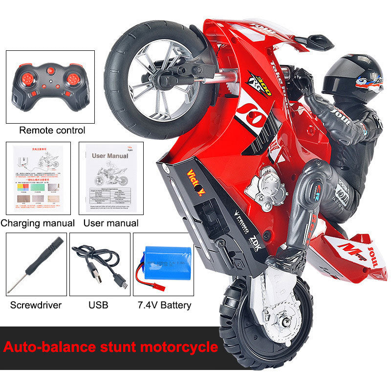 Balanced Remote Control Stunt Motorcycle
